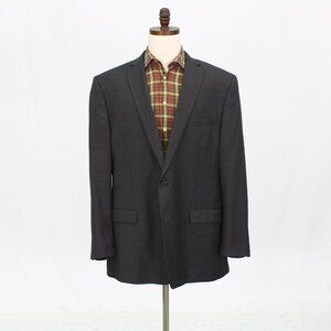 Calvin Klein 50L Brown Blazer Sport Coat Jacket 2-Button Check Y511